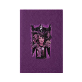 Обложка для паспорта матовая кожа с принтом Крик в Белгороде, натуральная матовая кожа | размер 19,3 х 13,7 см; прозрачные пластиковые крепления | Тематика изображения на принте: кино | крик | ужасы