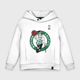 Детское худи Oversize хлопок с принтом Boston celtics в Белгороде, френч-терри — 70% хлопок, 30% полиэстер. Мягкий теплый начес внутри —100% хлопок | боковые карманы, эластичные манжеты и нижняя кромка, капюшон на магнитной кнопке | boston celtics | nba | баскетбол | бостон селтикс