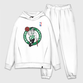 Мужской костюм хлопок OVERSIZE с принтом Boston celtics в Белгороде,  |  | Тематика изображения на принте: boston celtics | nba | баскетбол | бостон селтикс