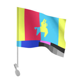 Флаг для автомобиля с принтом Лама Фортнайт в Белгороде, 100% полиэстер | Размер: 30*21 см | battle royale | fortnite | lama | батл рояль | лама | фортнайт
