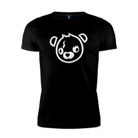 Мужская футболка премиум с принтом Cuddle Bear в Белгороде, 92% хлопок, 8% лайкра | приталенный силуэт, круглый вырез ворота, длина до линии бедра, короткий рукав | battle royale | fortnite | lama | батл рояль | лама | медведь | фортнайт