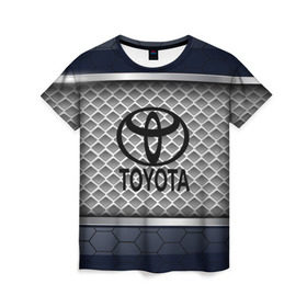 Женская футболка 3D с принтом TOYOTA SPORT в Белгороде, 100% полиэфир ( синтетическое хлопкоподобное полотно) | прямой крой, круглый вырез горловины, длина до линии бедер | auto | car | toyota | авто | автомобиль | машина