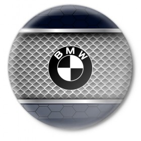 Значок с принтом BMW SPORT в Белгороде,  металл | круглая форма, металлическая застежка в виде булавки | auto | bmw | car | авто | автомобиль | бмв | машина