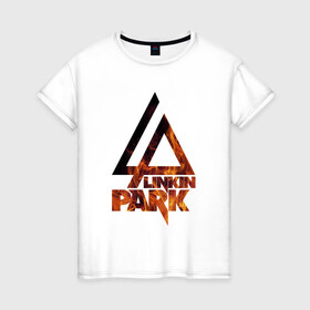 Женская футболка хлопок с принтом Linkin Park в Белгороде, 100% хлопок | прямой крой, круглый вырез горловины, длина до линии бедер, слегка спущенное плечо | bennington | chester | linkin park | альтернативный | беннингтон | группа | ленкин | линкин | майк | метал | музыкант | ню | нюметал | парк | певец | рок | рэп | честер | электроник
