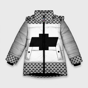 Зимняя куртка для девочек 3D с принтом CHEVROLET SPORT в Белгороде, ткань верха — 100% полиэстер; подклад — 100% полиэстер, утеплитель — 100% полиэстер. | длина ниже бедра, удлиненная спинка, воротник стойка и отстегивающийся капюшон. Есть боковые карманы с листочкой на кнопках, утяжки по низу изделия и внутренний карман на молнии. 

Предусмотрены светоотражающий принт на спинке, радужный светоотражающий элемент на пуллере молнии и на резинке для утяжки. | auto | automobile | car | carbon | chevrolet | machine | motor | motor car | sport car | автомашина | бренд | легковой автомобиль | марка | спортивный автомобиль | тачка