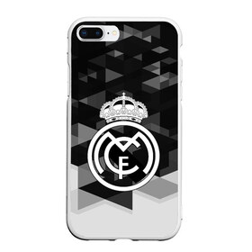 Чехол для iPhone 7Plus/8 Plus матовый с принтом FC Real Madrid sport geometry в Белгороде, Силикон | Область печати: задняя сторона чехла, без боковых панелей | Тематика изображения на принте: abstraction | championship | fc | football | footer | polygon | real madrid | soccer | socker | sport | абстракция | одежда | спорт | спортивный | униформа | футбол | футбольный клуб | чемпионат