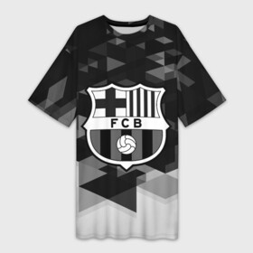 Платье-футболка 3D с принтом FC Barcelona sport geometry в Белгороде,  |  | abstraction | barcelona | championship | fc | football | footer | polygon | soccer | socker | sport | абстракция | одежда | спорт | спортивный | униформа | футбол | футбольный клуб | чемпионат