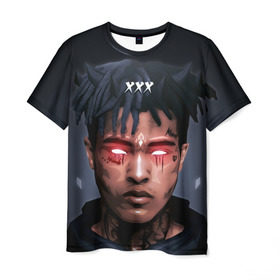 Мужская футболка 3D с принтом XXXtentacion (9) в Белгороде, 100% полиэфир | прямой крой, круглый вырез горловины, длина до линии бедер | 17 | art | look at me | moonlight | rap | revenge | tentacion | xxx | xxxtentacion