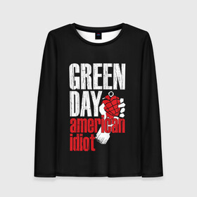 Женский лонгслив 3D с принтом Green Day American Idiot в Белгороде, 100% полиэстер | длинные рукава, круглый вырез горловины, полуприлегающий силуэт | green day | punk rock | билли джо армстронг | панк рок