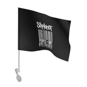 Флаг для автомобиля с принтом Slipknot People в Белгороде, 100% полиэстер | Размер: 30*21 см | Тематика изображения на принте: alternative | iowa | metal | nu | slipknot | slipnot | taylor | метал | слипкнот | слипнот