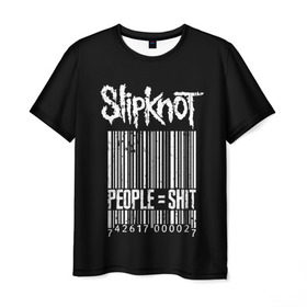 Мужская футболка 3D с принтом Slipknot People в Белгороде, 100% полиэфир | прямой крой, круглый вырез горловины, длина до линии бедер | alternative | iowa | metal | nu | slipknot | slipnot | taylor | метал | слипкнот | слипнот