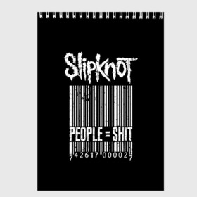 Скетчбук с принтом Slipknot People в Белгороде, 100% бумага
 | 48 листов, плотность листов — 100 г/м2, плотность картонной обложки — 250 г/м2. Листы скреплены сверху удобной пружинной спиралью | Тематика изображения на принте: alternative | iowa | metal | nu | slipknot | slipnot | taylor | метал | слипкнот | слипнот