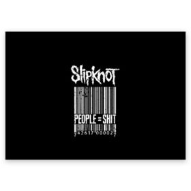 Поздравительная открытка с принтом Slipknot People в Белгороде, 100% бумага | плотность бумаги 280 г/м2, матовая, на обратной стороне линовка и место для марки
 | alternative | iowa | metal | nu | slipknot | slipnot | taylor | метал | слипкнот | слипнот