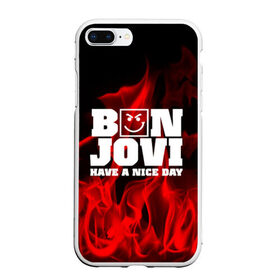 Чехол для iPhone 7Plus/8 Plus матовый с принтом BON JOVI в Белгороде, Силикон | Область печати: задняя сторона чехла, без боковых панелей | bon jovi | альтернативный хип хоп | группа | инди поп | музыка | музыкальное произведение | ноты | регги | рок | синти поп