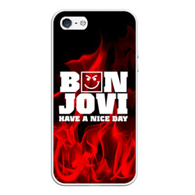 Чехол для iPhone 5/5S матовый с принтом BON JOVI в Белгороде, Силикон | Область печати: задняя сторона чехла, без боковых панелей | bon jovi | альтернативный хип хоп | группа | инди поп | музыка | музыкальное произведение | ноты | регги | рок | синти поп