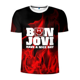 Мужская футболка 3D спортивная с принтом BON JOVI в Белгороде, 100% полиэстер с улучшенными характеристиками | приталенный силуэт, круглая горловина, широкие плечи, сужается к линии бедра | bon jovi | альтернативный хип хоп | группа | инди поп | музыка | музыкальное произведение | ноты | регги | рок | синти поп