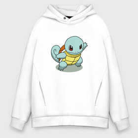 Мужское худи Oversize хлопок с принтом Pokemon squirtle в Белгороде, френч-терри — 70% хлопок, 30% полиэстер. Мягкий теплый начес внутри —100% хлопок | боковые карманы, эластичные манжеты и нижняя кромка, капюшон на магнитной кнопке | pokemon | squirtle