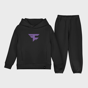 Детский костюм хлопок Oversize с принтом Faze Clan (Ultraviolet) в Белгороде,  |  | 0x000000123 | csgo | faze | ultraviolet | ксго | фиолетовый