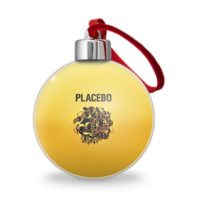 Ёлочный шар с принтом Placebo в Белгороде, Пластик | Диаметр: 77 мм | placebo | альтернативный | инди | индирок | плацебо | рок