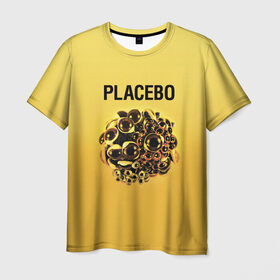 Мужская футболка 3D с принтом Placebo в Белгороде, 100% полиэфир | прямой крой, круглый вырез горловины, длина до линии бедер | Тематика изображения на принте: placebo | альтернативный | инди | индирок | плацебо | рок