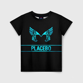 Детская футболка 3D с принтом Placebo в Белгороде, 100% гипоаллергенный полиэфир | прямой крой, круглый вырез горловины, длина до линии бедер, чуть спущенное плечо, ткань немного тянется | 