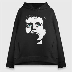 Женское худи Oversize хлопок с принтом Ian Curtis в Белгороде, френч-терри — 70% хлопок, 30% полиэстер. Мягкий теплый начес внутри —100% хлопок | боковые карманы, эластичные манжеты и нижняя кромка, капюшон на магнитной кнопке | ian curtis | joy division | rock | unknown pleasures | иэн кёртис | рок