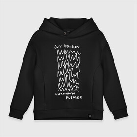 Детское худи Oversize хлопок с принтом Joy Division в Белгороде, френч-терри — 70% хлопок, 30% полиэстер. Мягкий теплый начес внутри —100% хлопок | боковые карманы, эластичные манжеты и нижняя кромка, капюшон на магнитной кнопке | Тематика изображения на принте: ian curtis | joy division | rock | unknown pleasures | иэн кёртис | рок