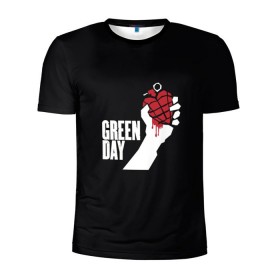 Мужская футболка 3D спортивная с принтом Green Day в Белгороде, 100% полиэстер с улучшенными характеристиками | приталенный силуэт, круглая горловина, широкие плечи, сужается к линии бедра | Тематика изображения на принте: american idiot