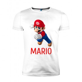 Мужская футболка премиум с принтом Марио и Луиджи в Белгороде, 92% хлопок, 8% лайкра | приталенный силуэт, круглый вырез ворота, длина до линии бедра, короткий рукав | luigi | mario | луиджи | марио | нинтендо