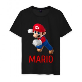 Мужская футболка хлопок с принтом Марио и Луиджи в Белгороде, 100% хлопок | прямой крой, круглый вырез горловины, длина до линии бедер, слегка спущенное плечо. | luigi | mario | луиджи | марио | нинтендо