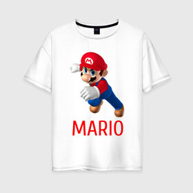 Женская футболка хлопок Oversize с принтом Марио и Луиджи в Белгороде, 100% хлопок | свободный крой, круглый ворот, спущенный рукав, длина до линии бедер
 | luigi | mario | луиджи | марио | нинтендо