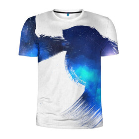 Мужская футболка 3D спортивная с принтом Космос в Белгороде, 100% полиэстер с улучшенными характеристиками | приталенный силуэт, круглая горловина, широкие плечи, сужается к линии бедра | abstraction | cosmos | nebula | space | star | universe | абстракция | вселенная | звезды | космос | мир | планеты