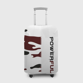 Чехол для чемодана 3D с принтом POWERFUL BLACK RED POINT в Белгороде, 86% полиэфир, 14% спандекс | двустороннее нанесение принта, прорези для ручек и колес | abstract | geometry | powerful | texture | абстракция | веский | геометрия | камуфляж | крепкий | мощный | сильный | текстура | убедительный