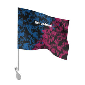 Флаг для автомобиля с принтом ФК Барселона в Белгороде, 100% полиэстер | Размер: 30*21 см | игра | испания | каталония | красный | лига | мяч | сборная | синий | форма | футбол | чемпион | черный