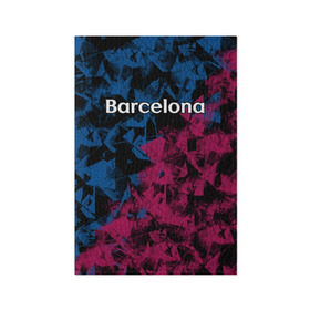 Обложка для паспорта матовая кожа с принтом ФК Барселона в Белгороде, натуральная матовая кожа | размер 19,3 х 13,7 см; прозрачные пластиковые крепления | игра | испания | каталония | красный | лига | мяч | сборная | синий | форма | футбол | чемпион | черный