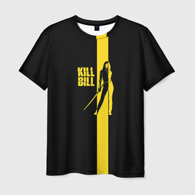 Мужская футболка 3D с принтом Kill Bill в Белгороде, 100% полиэфир | прямой крой, круглый вырез горловины, длина до линии бедер | Тематика изображения на принте: тарантино | ума турман