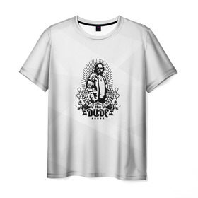 Мужская футболка 3D с принтом The Dude в Белгороде, 100% полиэфир | прямой крой, круглый вырез горловины, длина до линии бедер | the big lebowski | большой лебовски | дюдя