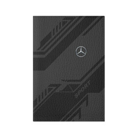 Обложка для паспорта матовая кожа с принтом MERCEDES SPORT в Белгороде, натуральная матовая кожа | размер 19,3 х 13,7 см; прозрачные пластиковые крепления | amg | auto | mercedes | sport | авто | автомобиль | автомобильные | амг | бренд | марка | машины | мерседес | спорт