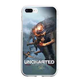 Чехол для iPhone 7Plus/8 Plus матовый с принтом Uncharted в Белгороде, Силикон | Область печати: задняя сторона чехла, без боковых панелей | Тематика изображения на принте: chloe | drake | elena | nathan | naughty dog | sully | анчартед | дрейк | натан | нейтан | ноти дог | пиратs | приключения | путь вора | салли | утраченное наследие