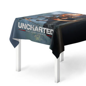 Скатерть 3D с принтом Uncharted в Белгороде, 100% полиэстер (ткань не мнется и не растягивается) | Размер: 150*150 см | Тематика изображения на принте: chloe | drake | elena | nathan | naughty dog | sully | анчартед | дрейк | натан | нейтан | ноти дог | пиратs | приключения | путь вора | салли | утраченное наследие