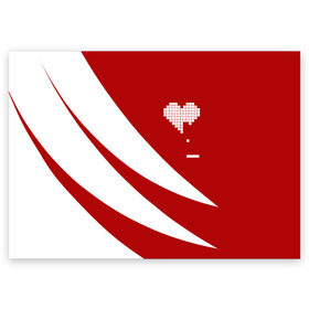 Поздравительная открытка с принтом ГЕОМЕТРИЧЕСКОЕ СЕРДЦЕ. в Белгороде, 100% бумага | плотность бумаги 280 г/м2, матовая, на обратной стороне линовка и место для марки
 | abstract | geometry | geometry stripes | heart | texture | абстракция | геометрические полосы | геометрическое сердце | геометрия | любовь | сердечко | сердца | сердце | текстура