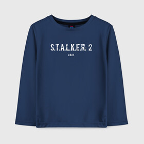 Детский лонгслив хлопок с принтом STALKER 2021 в Белгороде, 100% хлопок | круглый вырез горловины, полуприлегающий силуэт, длина до линии бедер | stalker | stalker 2 | сталкер | сталкер 2