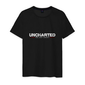 Мужская футболка хлопок с принтом Uncharted. Legacy в Белгороде, 100% хлопок | прямой крой, круглый вырез горловины, длина до линии бедер, слегка спущенное плечо. | chloe | drake | elena | nathan | naughty dog | sully | анчартед | дрейк | натан | нейтан | ноти дог | пиратs | приключения | путь вора | салли | утраченное наследие