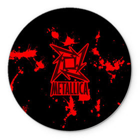 Коврик круглый с принтом Metallica в Белгороде, резина и полиэстер | круглая форма, изображение наносится на всю лицевую часть | m | metallica | группа | джеймс хэтфилд | кирк хэмметт | ларс ульрих | метал | металика | металлика | миталика | музыка | роберт трухильо | рок | трэш | трэшметал | хард | хардрок | хеви | хевиметал