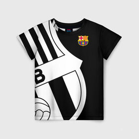 Детская футболка 3D с принтом Barcelona Exclusive в Белгороде, 100% гипоаллергенный полиэфир | прямой крой, круглый вырез горловины, длина до линии бедер, чуть спущенное плечо, ткань немного тянется | 2019 | барселона | фк | форма | эксклюзив