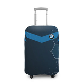 Чехол для чемодана 3D с принтом BMW SPORT в Белгороде, 86% полиэфир, 14% спандекс | двустороннее нанесение принта, прорези для ручек и колес | auto | bmw | color | logo | sport | авто | автомобиль | автомобильные | бмв | бренд | геометрия | лого | логотип | марка | соты | спорт | узор