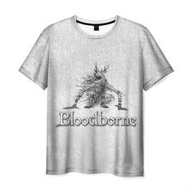 Мужская футболка 3D с принтом Bloodborne в Белгороде, 100% полиэфир | прямой крой, круглый вырез горловины, длина до линии бедер | Тематика изображения на принте: bb | bloodborne | bloodbourne | fromsoftware | vicar amelia | амелия | бб | блад | бладборн | викарий | души | охотники | пиратs | порождение крови | руны