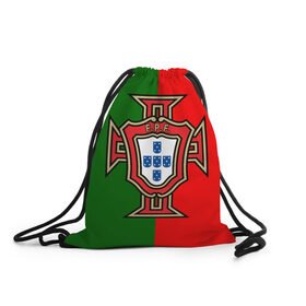 Рюкзак-мешок 3D с принтом Сборная Португалии флаг в Белгороде, 100% полиэстер | плотность ткани — 200 г/м2, размер — 35 х 45 см; лямки — толстые шнурки, застежка на шнуровке, без карманов и подкладки | португалия | футбол