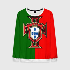 Мужской свитшот 3D с принтом Сборная Португалии флаг в Белгороде, 100% полиэстер с мягким внутренним слоем | круглый вырез горловины, мягкая резинка на манжетах и поясе, свободная посадка по фигуре | португалия | футбол