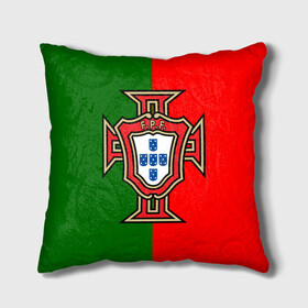 Подушка 3D с принтом Сборная Португалии флаг в Белгороде, наволочка – 100% полиэстер, наполнитель – холлофайбер (легкий наполнитель, не вызывает аллергию). | состоит из подушки и наволочки. Наволочка на молнии, легко снимается для стирки | Тематика изображения на принте: португалия | футбол